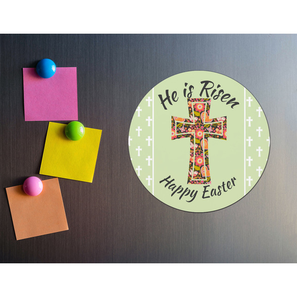 Easter Cross Round Fridge Magnet - LIFESTYLE