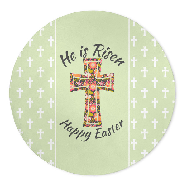 Custom Easter Cross 5' Round Indoor Area Rug