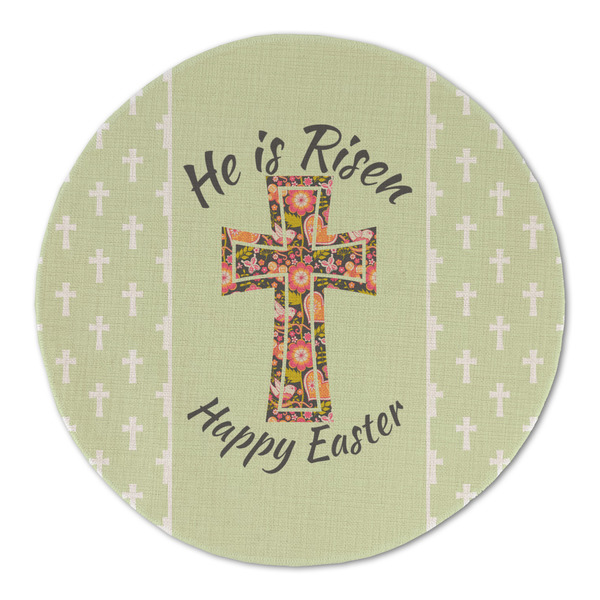 Easter Cross Round Linen Placemats - FRONT (Double Sided)