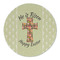 Easter Cross Round Linen Placemats - FRONT (Double Sided)