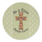 Easter Cross Round Linen Placemats - FRONT (Single Sided)