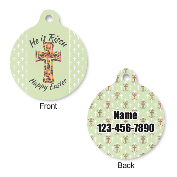 Easter Cross Round Pet ID Tag - Large - Approval