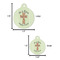 Easter Cross Round Pet ID Tag - Large - Comparison Scale