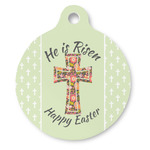 Easter Cross Round Pet ID Tag