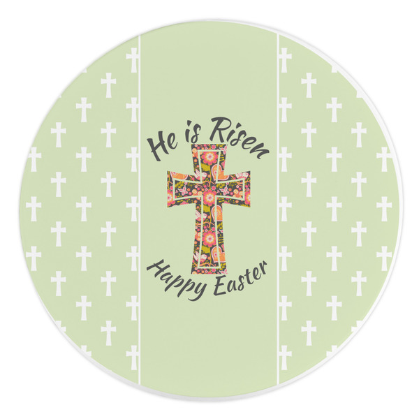 Custom Easter Cross Round Stone Trivet
