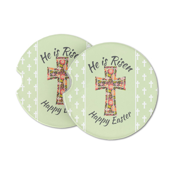 Custom Easter Cross Sandstone Car Coasters