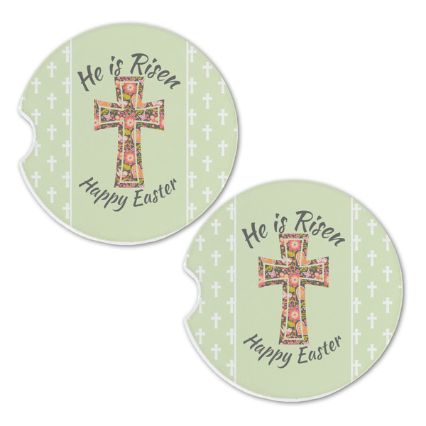 Easter Cross Sandstone Car Coasters - Set of 2