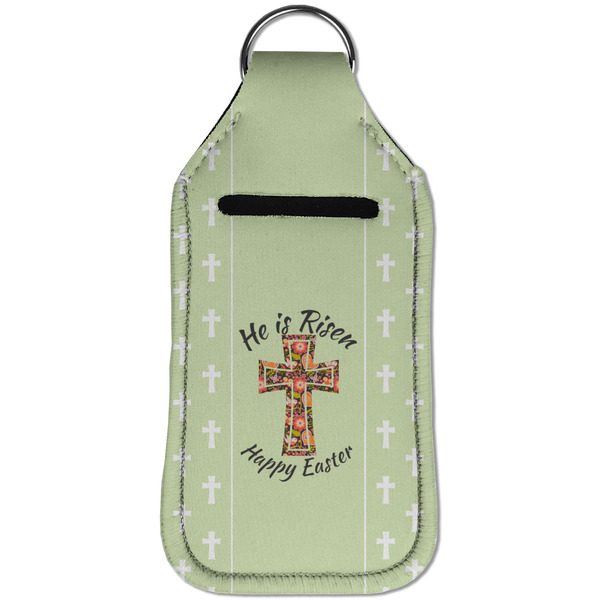 Easter Cross Sanitizer Holder Keychain - Large (Front)