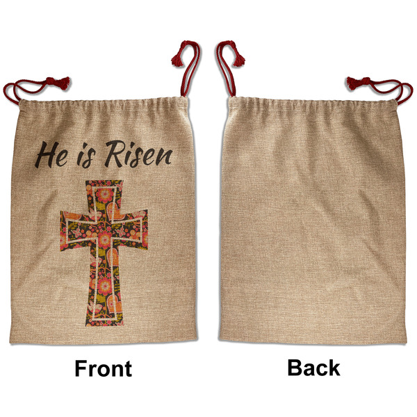 Easter Cross Santa Bag - Approval - Front