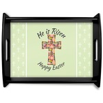 Easter Cross Black Wooden Tray - Large