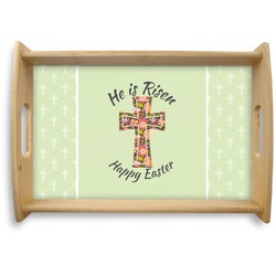 Easter Cross Natural Wooden Tray - Small