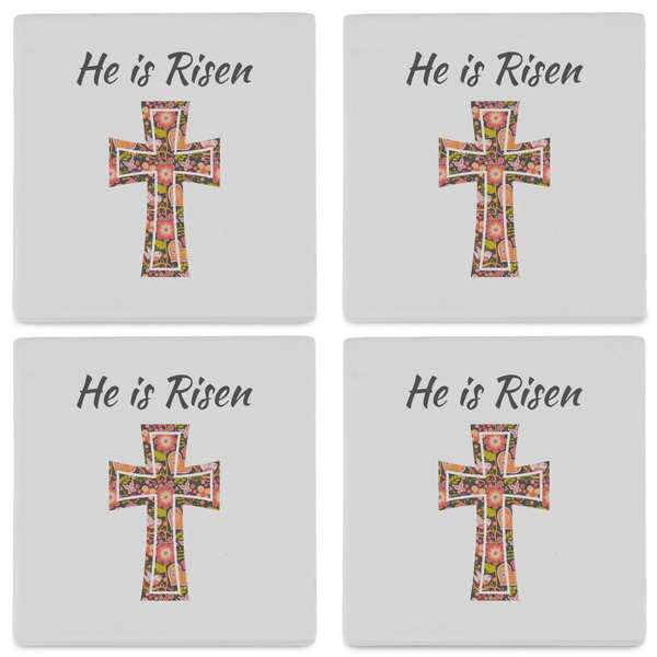 Easter Cross Set of 4 Sandstone Coasters - See All 4 View