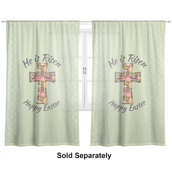 Easter Cross Sheer Curtains