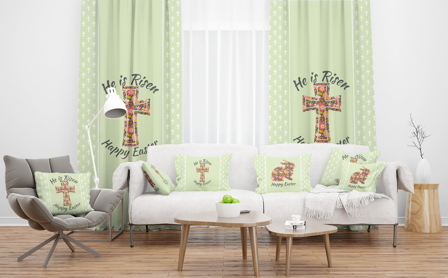 Custom Easter Cross Curtain YouCustomizeIt