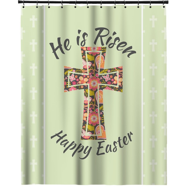 Custom Easter Cross Extra Long Shower Curtain - 70"x84"