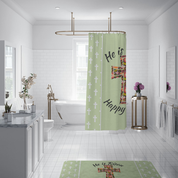 Easter Cross Shower Curtain - Custom Size