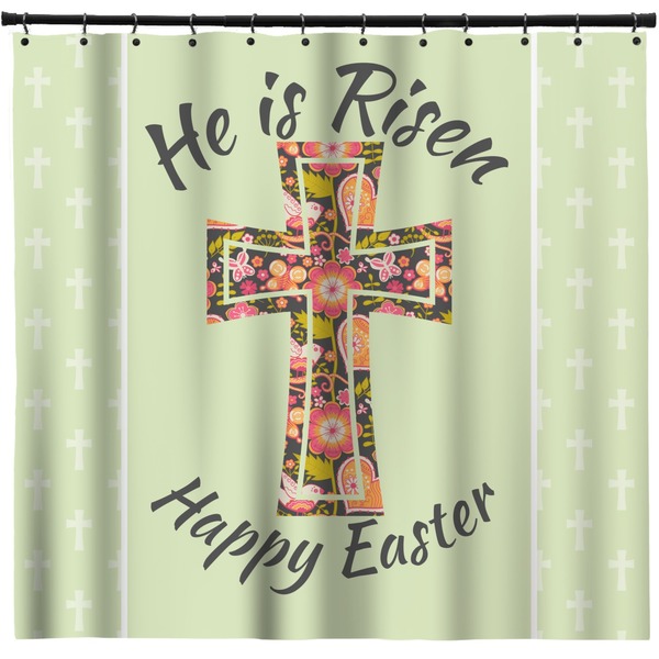 Custom Easter Cross Shower Curtain - 71" x 74"