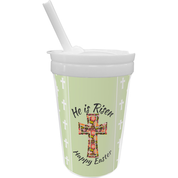 Custom Easter Cross Sippy Cup with Straw