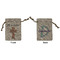 Easter Cross Small Burlap Gift Bag - Front and Back