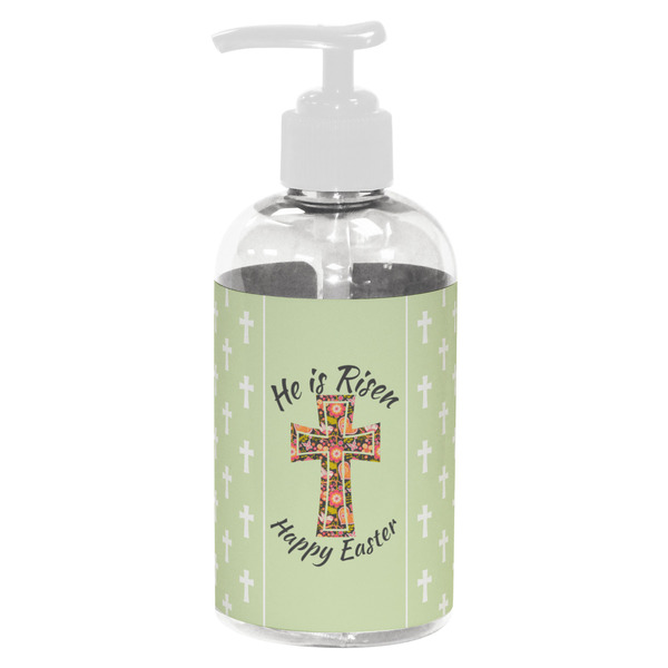 Custom Easter Cross Plastic Soap / Lotion Dispenser (8 oz - Small - White)