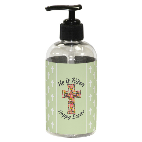 Custom Easter Cross Plastic Soap / Lotion Dispenser (8 oz - Small - Black)