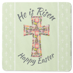 Easter Cross Square Rubber Backed Coaster