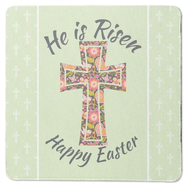 Custom Easter Cross Square Rubber Backed Coaster