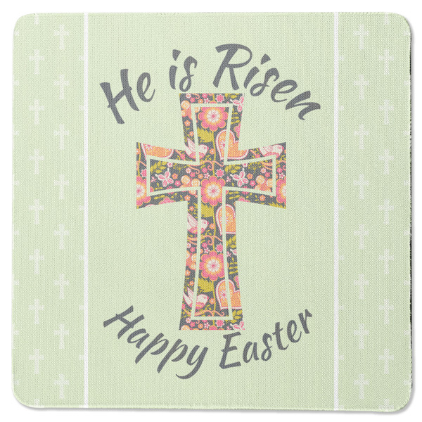 Easter Cross Square Coaster Rubber Back - Single