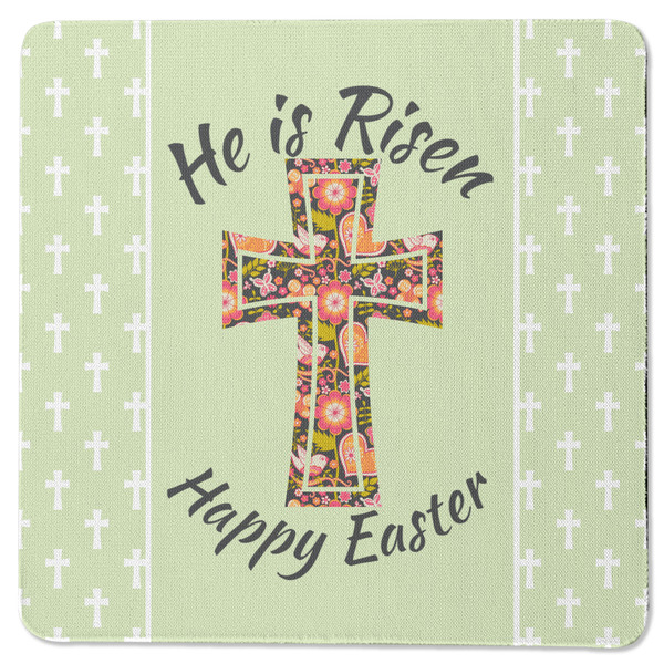 Easter Cross Square Coaster Rubber Back - Single
