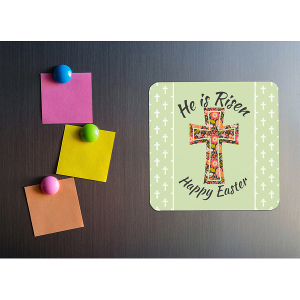 Easter Cross Square Fridge Magnet - LIFESTYLE