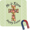 Easter Cross Square Fridge Magnet (Personalized)