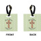 Easter Cross Square Luggage Tag (Front + Back)