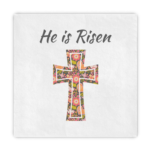 Custom Easter Cross Decorative Paper Napkins