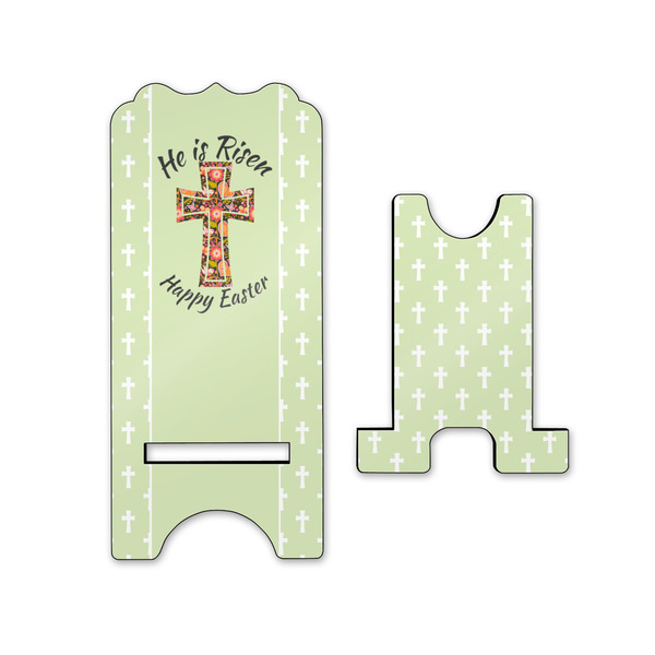 Easter Cross Stylized Phone Stand - Front & Back - Small