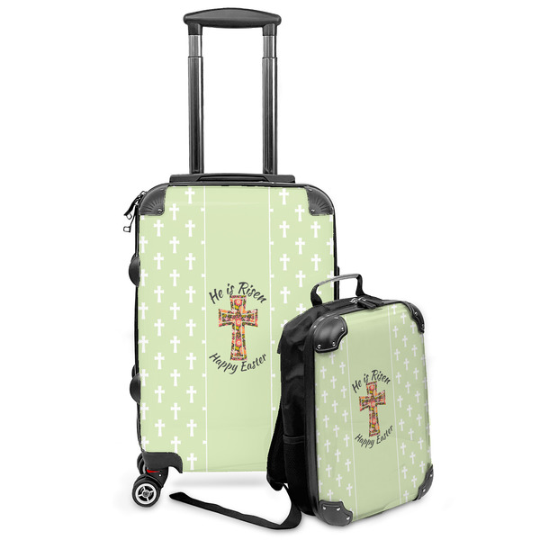 Custom Easter Cross Kids 2-Piece Luggage Set - Suitcase & Backpack
