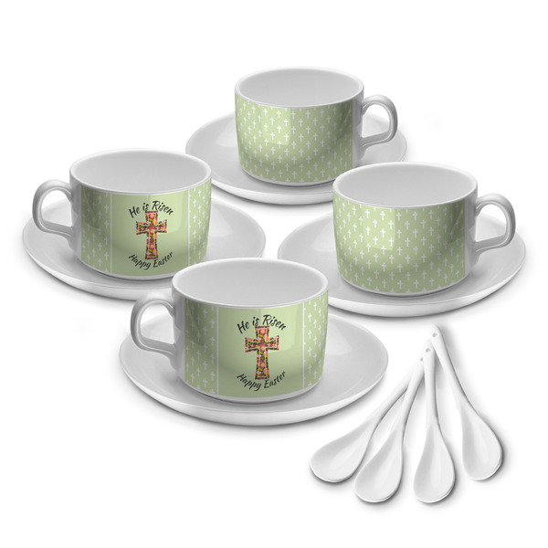 Custom Easter Cross Tea Cup - Set of 4