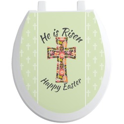 Easter Cross Toilet Seat Decal - Round
