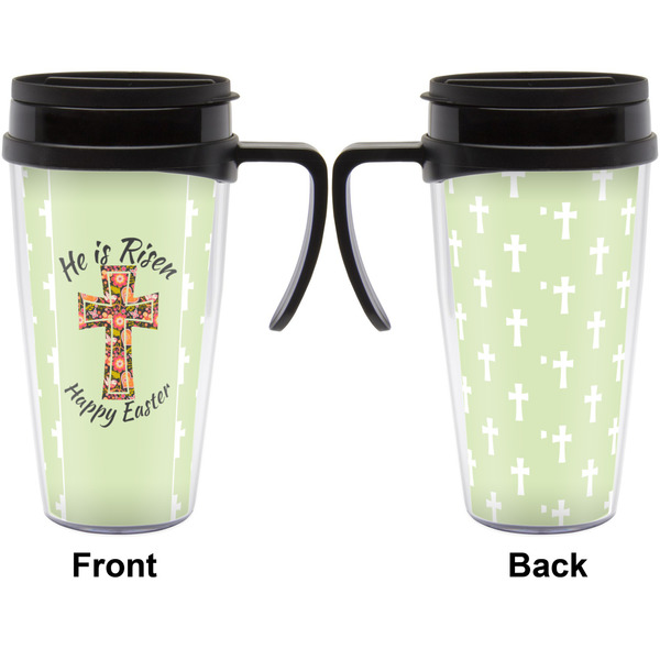 Easter Cross Travel Mug with Black Handle - Approval