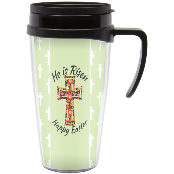 Custom Easter Cross Acrylic Travel Mug with Handle