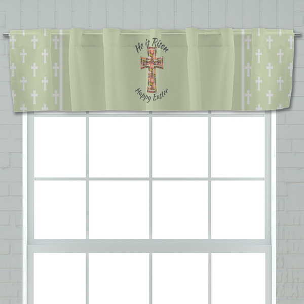 Easter Cross Valance - Closeup on window