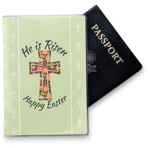 Custom Easter Cross Vinyl Passport Holder