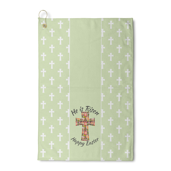 Custom Easter Cross Waffle Weave Golf Towel