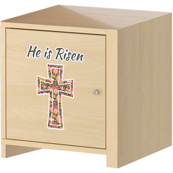 Easter Cross Wall Graphic on Wooden Cabinet