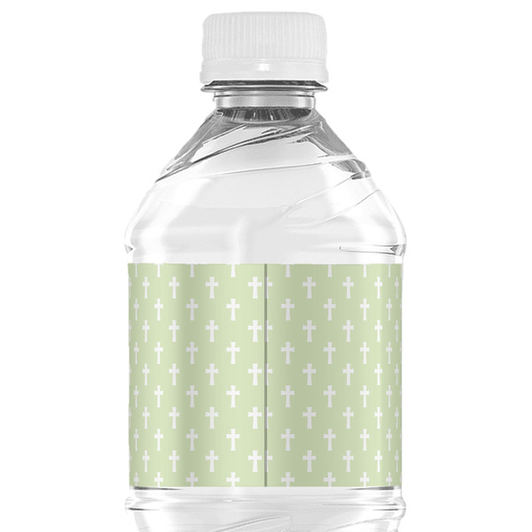 Easter Cross Water Bottle Label - Back View