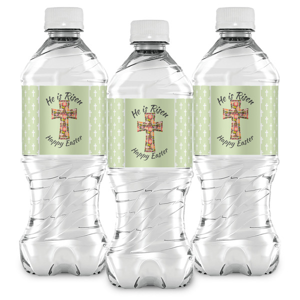 Easter Cross Water Bottle Labels - Front View