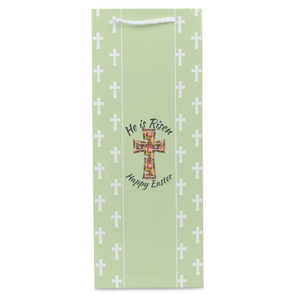 Easter Cross Wine Gift Bag - Matte - Front