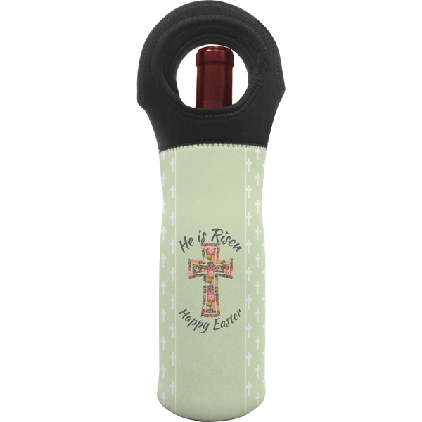 Custom Easter Cross Wine Tote Bag