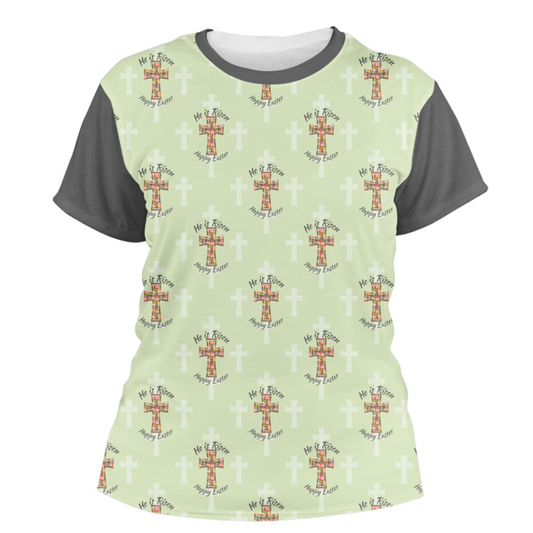 Custom Easter Cross Women's Crew T-Shirt - Small