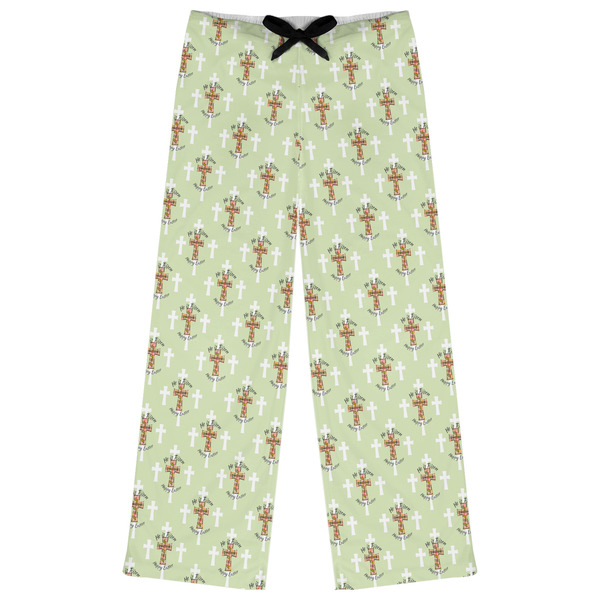 Custom Easter Cross Womens Pajama Pants - XL