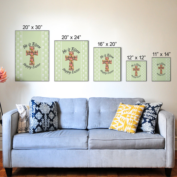 Easter Cross Wood Prints - Size Comparison